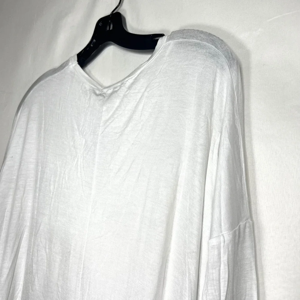 Cotton On White Long Sleeve Top‎ Mens Size S Essi 2 L/S Viscose Blend Casual - Picture 7 of 12